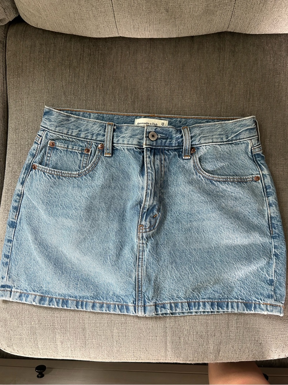 Abercrombie & Fitch High Rise Denim Mini Skirt
